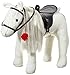 Götz 3403087 Lipizzaner Kämmpferd (Stockmaß 37 cm) - weißes Plüschpferd, Höhe ca. 52 cm für Stehpuppen - mit Sattel, Zaumzeug und Picknickdecke