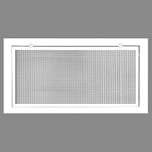 22" x 12" Cube Core Eggcrate Return Air Filter Grille for 1" Filter - Aluminum - White [Outer Dimensions 24.5" x 14.5]