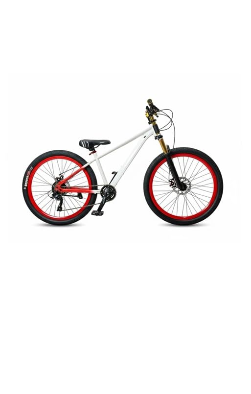 Custom Build MTB Stunt Cycle White and Red Combination with Alloy-Steel Body-image-15