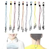 - 10 Pièces - Crochets Masque - Extenseur de Sangle de Masque Réglable pour Enfants et Adultes Protection - Lanyard réglable Attache Masque avec Crochet Plastique pour Protection Oreille.