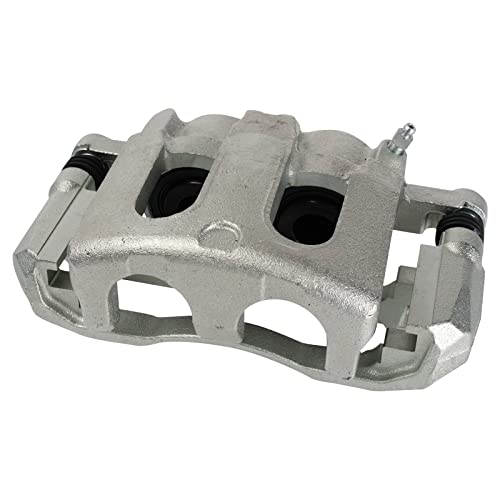 Image of TRQ Front Brake Caliper Set Zinc Coated Brackets Compatible with 2006-2010 Ford Explorer 2007-2010 Explorer Sport Trac 2006-2010 Mercury Mountaineer