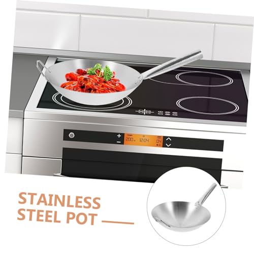 Wok de acero inoxidable antiadherente PRETYZOOM miniatura 2