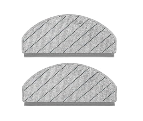 Image of Replacement Mop Cloths Compatible with Ecovacs Deebot N20 Pro, N30 White and N30 Plus - Replacement Parts for Robotic Vacuum Cleaner | Set of 2 Washable, Reusable Microfiber Mops for Cleaning