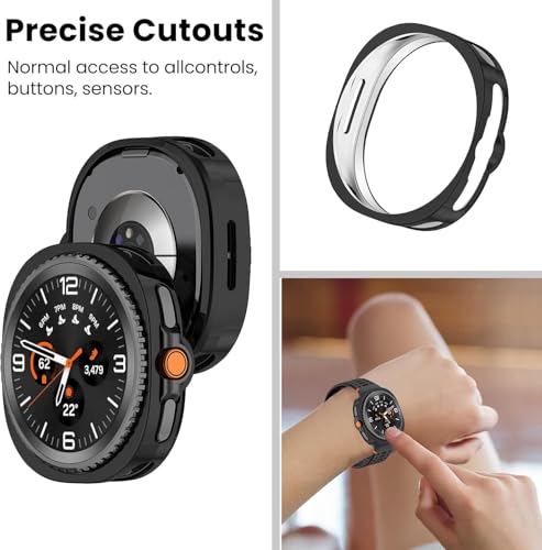 Image of M.G.R.J Soft TPU Bumper Case Cover for Samsung Galaxy Watch8 Classic 46mm (Flexible|Silicone|Clear)