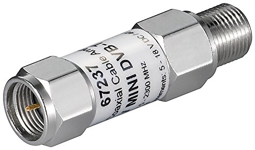 Struttura super ridotta Goobay 67237 Mini Amplificatore F a Cavo Coassiale 18 dB (DVB-T/SAT)