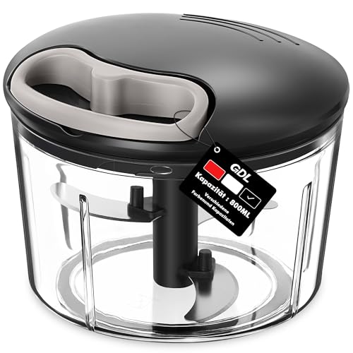 GDL Zwiebelschneider, 800ML Zwiebel Zerkleinerer mit Edelstahlklingen,...