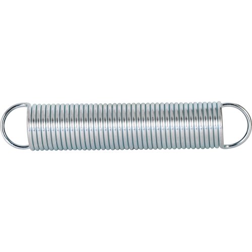Prime-Line SP 9611 Extension Spring, Spring Steel Construction, Nickel-Plated Finish, 0.054 GA x 9/16 In. x 3 In., Closed Single Loop, (2 Pack)