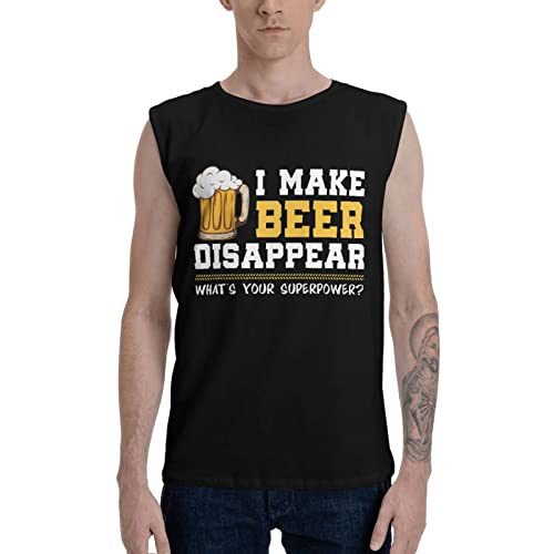 T-shirt sans manches imprimé bière débardeur femme léger et respirant