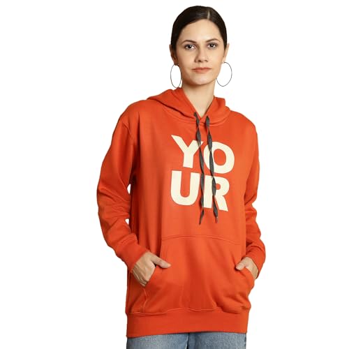 Image of Mack Jonney Printed Hooded Cotton Fleece Sweatshirt for Women-MACK32482