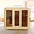 TaTalife 4-8Person Outdoor Square Sauna, Canadian Hemlock Outdoor Sauna,8 KW ETL Harvia Heater, Recliner, Porch,Waterprrof System, Double Reinforcement Relaxing Spa Experience