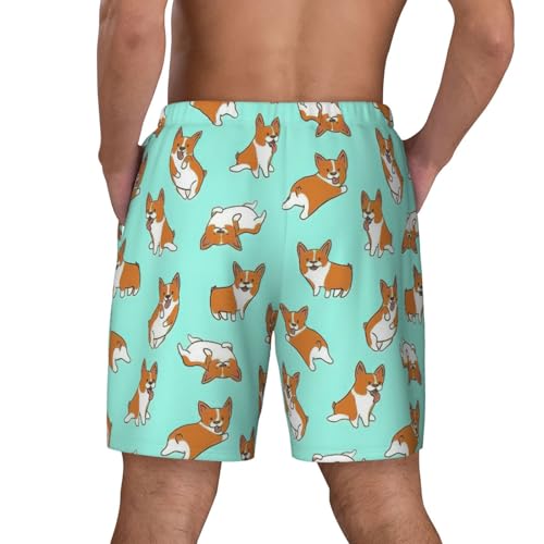 Short de bain Corgi pour homme en tissu respirant imprimé