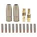 14Pcs 15AK Coating Protections Nozzle Coating Protect Welding Tool Welding Protective Sleeve Welding Nozzle Tips