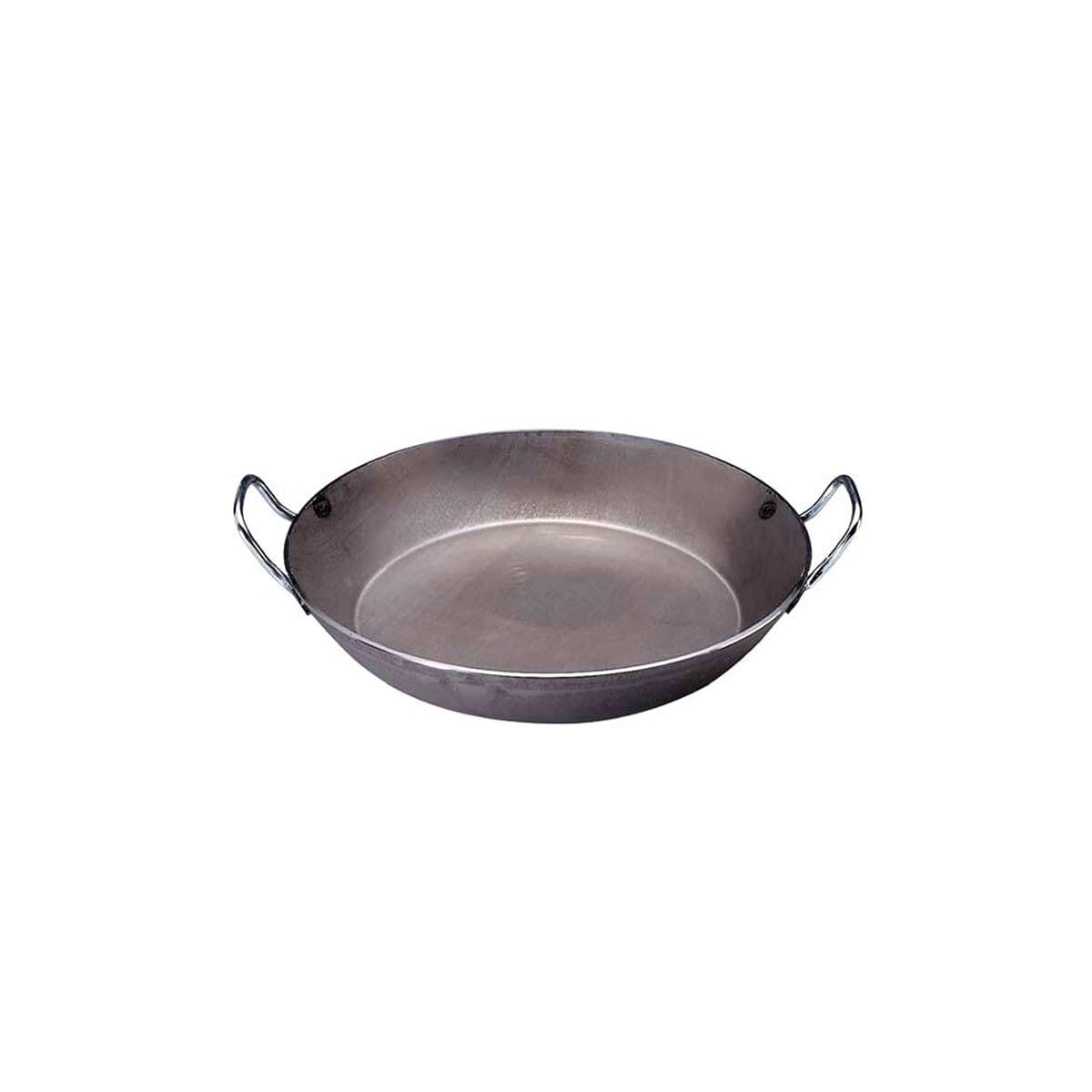 De Buyer - 5113.24 - Bratpfanne mit 2 griffen (servierpfanne) aus schwerem eisenstahl - 24cm