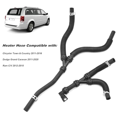 Image of HVAC Heater Hose Assembly Engine Intake Heater Hose Compatible with Chrysler Town & Country 2011-2016 Dodge Grand Caravan 2011-2019.Heater Hose Assembly Replacement 5058729AH 626-315HP