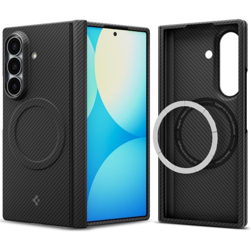 Image of Spigen AirSkin Aramid MagFit Case for Samsung Galaxy Z Fold 8 Ultra, Black
