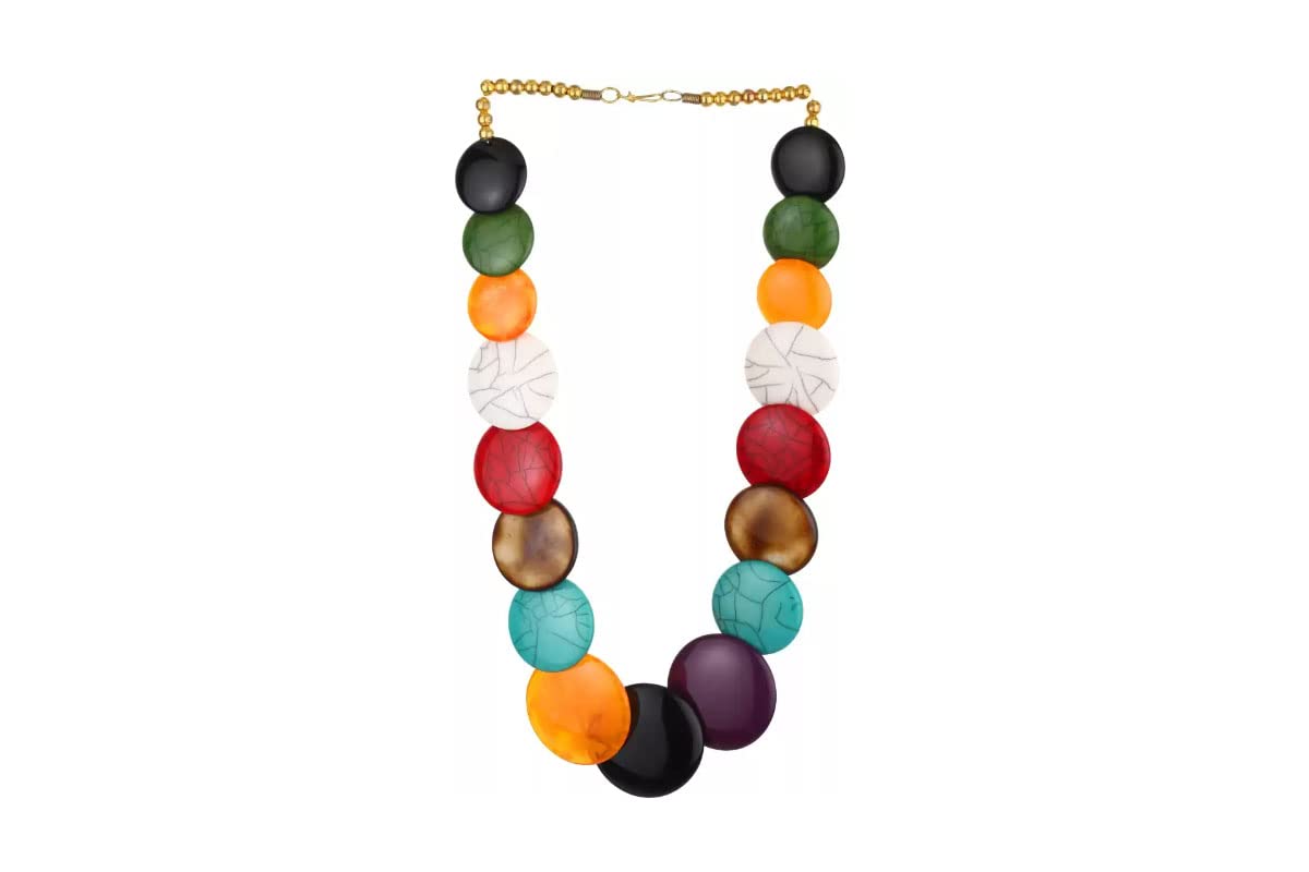 NOH Creations® Jewellery Resin Beads Handmade Necklace for Women and Girls in Multicolor (B0BKL5YP6B) Amazon Price History, Amazon Price Tracker