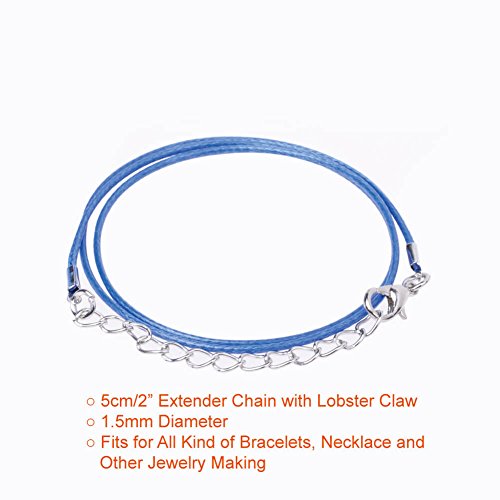 Paxcoo 150Pcs 1.5Mm Waxed Cotton Necklace Cord Bulk With Clasp For Diy Jewelry Making, Mix Color (18”) #TOP2