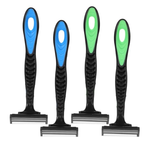 Beatifufu 4 Stück Tragbarer Rasiermesser für Körperpflege Hautfreundlicher Rasierer für Empfindliche Haut für Gesicht und Körper Reise Bartpflegegerät