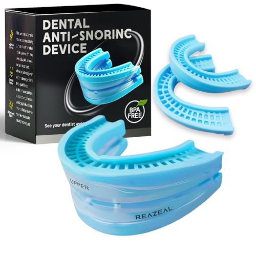 Ferula Descarga Bruxismo,Protector Bucal Para Rechinar Los Dientes,Antironquidos,Reutilizable Mouth Guard,Mejora la Calidad Del Sueño,Unisexo Ayudar a Dormir,Incluye 2 Recargas