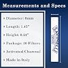 Savinelli 6mm Activated Charcoal Filters - Pipe Filter With Ceramic & Heat Resistant Caps, Wood Pipe Savinelli Pipe Filters (30 Count)