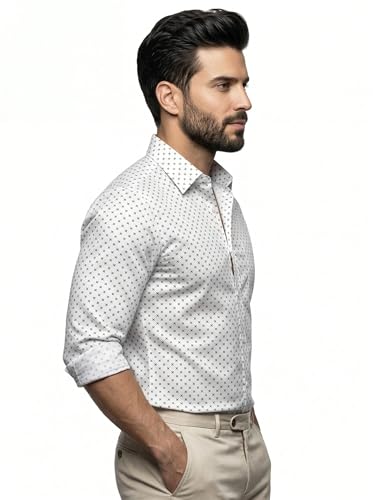 Image of Amazon Brand - INKAST Men's Printed Cotton Shirt | Full Sleeve | Regular Fit | Comfortable Formal Stylish Shirt for Men | Man Shirts for Professional Look