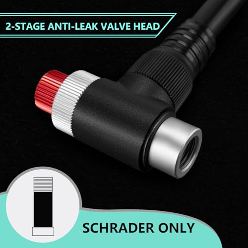 Image of BUCKLOS Bike Shock Pump High Pressure Suspension Fork Pumps Rear Shocks Bicycle Tire Pump 300 Psi Max for Mountain, Road Bikes and Motorcycle Air Front Fork with Gauge No-Loss Schrader Valve Bike Tool