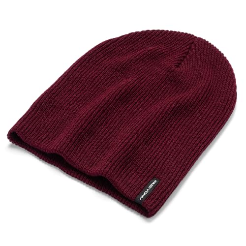 Essential Knit Beanie Soft Lightweight Comfort in Fun Colors Maroon