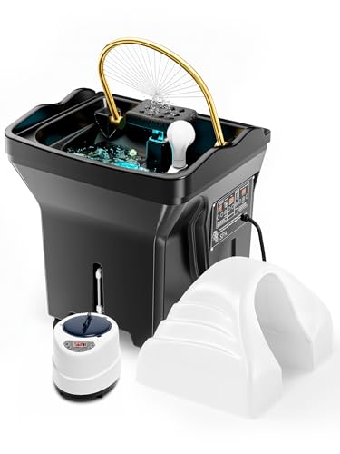 Head Spa Equipment with 60L Tank, Water Circulation + Steam/Light Therapy + Dual Independent Temperature Control System for Deep Scalp Cleansing & Stress Relief