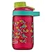 Rubbermaid Leak Proof Chug Kids Water Bottle, 14 oz, Tart Pink with Birds on Vine Graphic