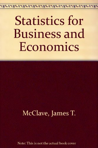 Statistics for business and economics 0895170183 Book Cover