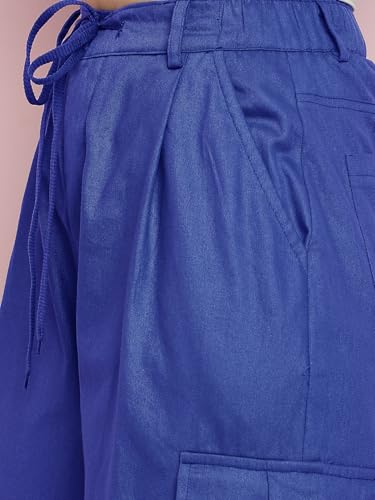 Image of KOTTY Women's High Rise Relaxed || Straight || Joggers Fit Cargo's for Pants || Trousers