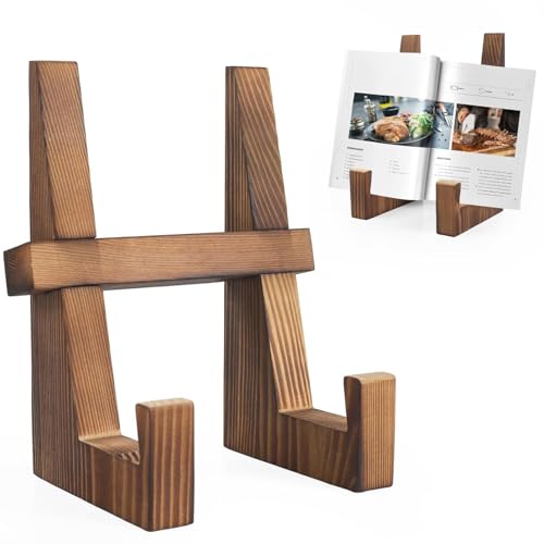 Soporte para libro de cocina, soporte para libro de cocina, decoración rústica para Cookbooks, tabletas, fotos, perfecto para chefs en casa y entusiastas de la cocina