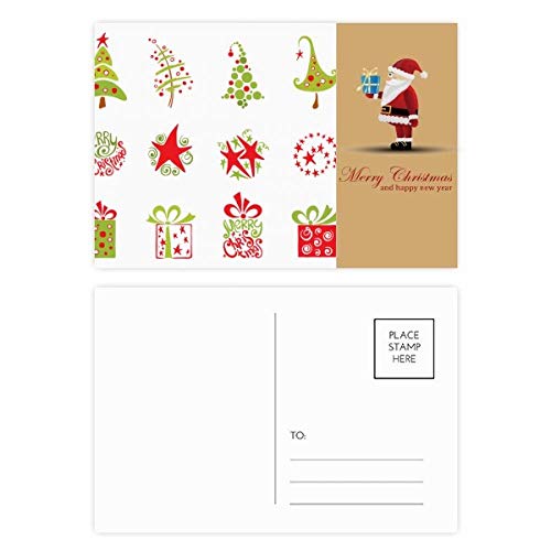 Cartes postales Merry Christmas de Noël vintage en lot de 20 pièces illustrées avec Père Noël rouge