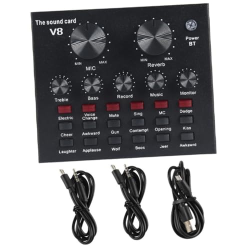 Microphone à Condensateur Noir et Table de Mixage Audio en Métal pour Streaming