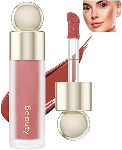 Liquid Blush for Cheeks,KQueenest Cream Face Blush Makeup,Soft Weightless Blush Stick with Dewy Finish,Long-Wearing Water Proof Matte Beauty Stick,Profusion Cheek Tint(#4 Cherry Red)