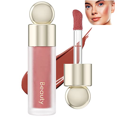 Liquid Blush For Cheeks,Kqueenest Cream Face Blush Makeup,Soft Weightless Blush Stick With Dewy Finish,Long-Wearing Water Proof Matte Beauty Stick,Profusion Cheek Tint(#4 Cherry Red) #TOP3
