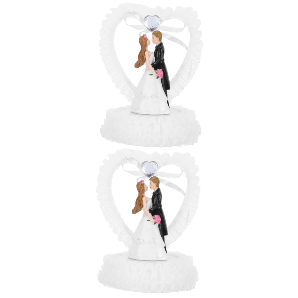 BESTOYARD 2stücke Hochzeitstorten Dekofigur Brautpaar Romantischer Cake Topper Resin Für Hochzeitsfeiern Tortenaufsätze Für Jubiläen Und Besondere Anlässe Gestaltete Pärchenfigur