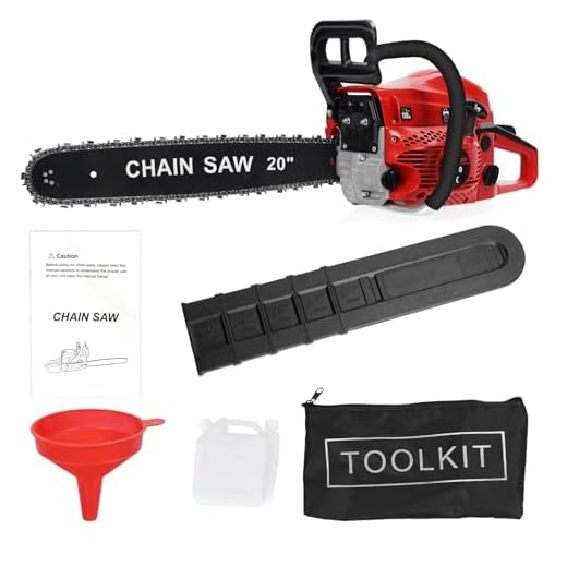 Motosega a gas da 58 CC con guida da 50,8 cm, motosega a 2 tempi a benzina, senza fili, a benzina, per alberi e attrezzi da giardino alimentati a gas, fattorie e giardinaggio