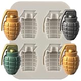 MINFEIDMS Grenade Fondant Silicone Mold For Cake Decorating Cupcake Topper Candy Chocolate Gum Paste Polymer Clay