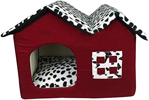 Dog Crate Dog House Cat Kennel Warm Cat Cage Cute Dog House Puppy Nest Pet House Puppy Cat Comfortable Foldable Pet Large Dog Crate (Style 1)