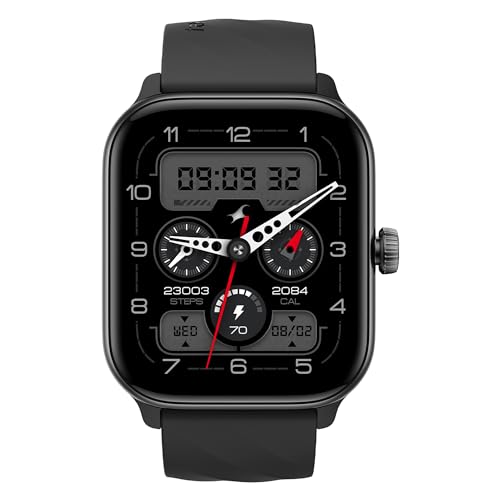 Image of Fastrack Nitro Pro Premium Smartwatch with 1.85 inch AMOLED Display with AOD|390x450 Pixels|SingleSync BT Calling|Functional Crown|100+ Sports Modes|AI Coach|AI Voice Assistant|24x7 Health Suite