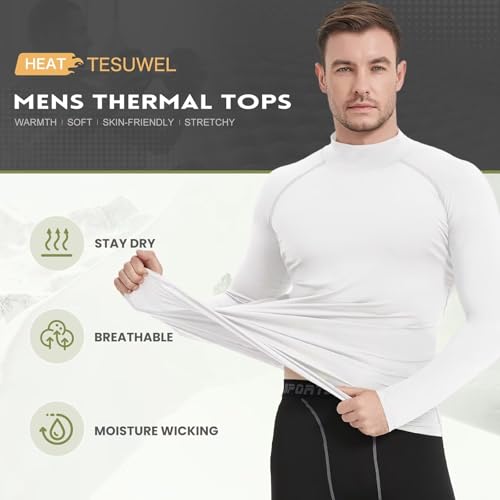 Men's Turtle Neck Thermal Shirt Fleece Lined Ski Cycling Hunting Compression Base Layer,Warm,Quick Dry2
