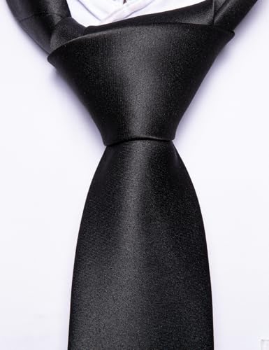 Image of Barry.Wang Boys Ties Pre-Tied Satin Solid Color Kids Tie Pocket Square Set Adjustable Formal Necktie Graduation School