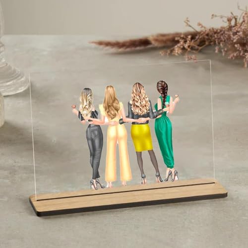 Image of WEHATKE Customized Acrylic Plaque for Bestie | Gift for Best Friend and Besties | Name Gift (Design 14)
