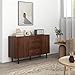 HOMCOM Storage Sideboard, Credenza Cabinet with 2 Cupboards, 3 Drawers and Adjustable Shelves, Buffet Table for Living Room, Entryway, Brown 839-545V01BN
