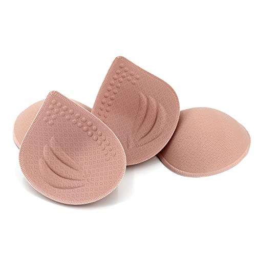 Bra Pads Inserts 2 Pairs Removable Bra Pads Sewn Padded For Women's Sports Bra Cups Insert Or Swimsuit-Pink-M #TOP1