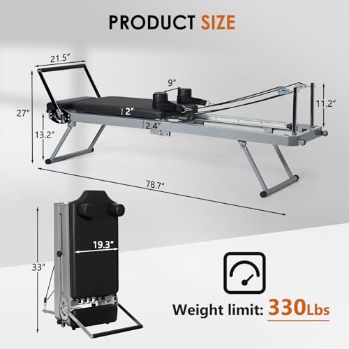 Sogespower Pilates Reformer Machine For Home Gym Workout thumb #1