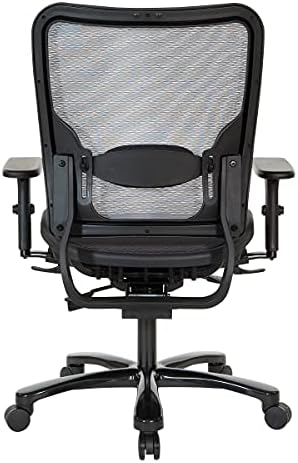 Space Seating 75 Series Air Grid Big and Tall Deluxe Ergonomic Office Chair with Adjustable Lumbar Support and 400 lb. Limit, Black - Thumbnail 3
