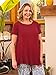 LARACE Plus Size Tops for Women Short Sleeve Shirts Casual Summer Clothes Round Neck Tunics for Leggings (1X, Wine Red)