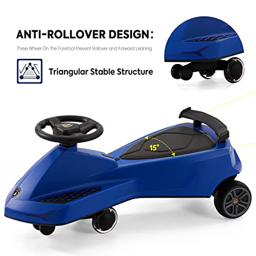 Toddoowish Wiggle Car Ride On Toy –Music Plasma Car, No Batteries, Gears Or Pedals, Twist, Turn, Wiggle Movement To Steer, Outdoor Swing Car For Kids 3 Years And Up (Blue) #TOP5